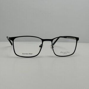 Priority Eyewear Eyeglasses Eye Glasses Frames Samson C-1 Black 55-19-140